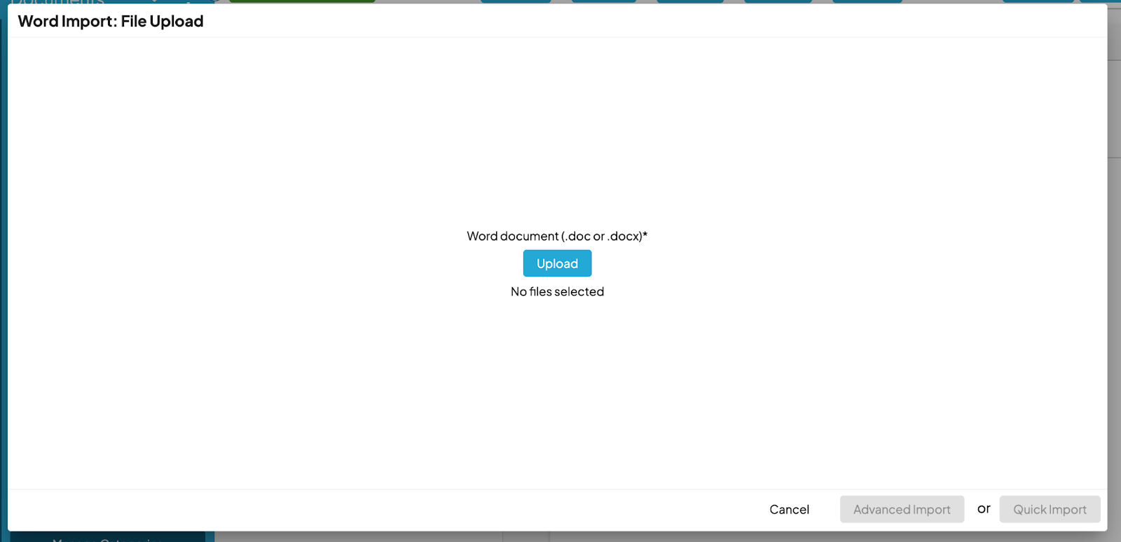 How to import a Word Document? (Quick Import) – Web Manuals
