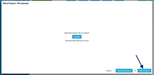 How to import a Word Document? (Quick Import) – Web Manuals